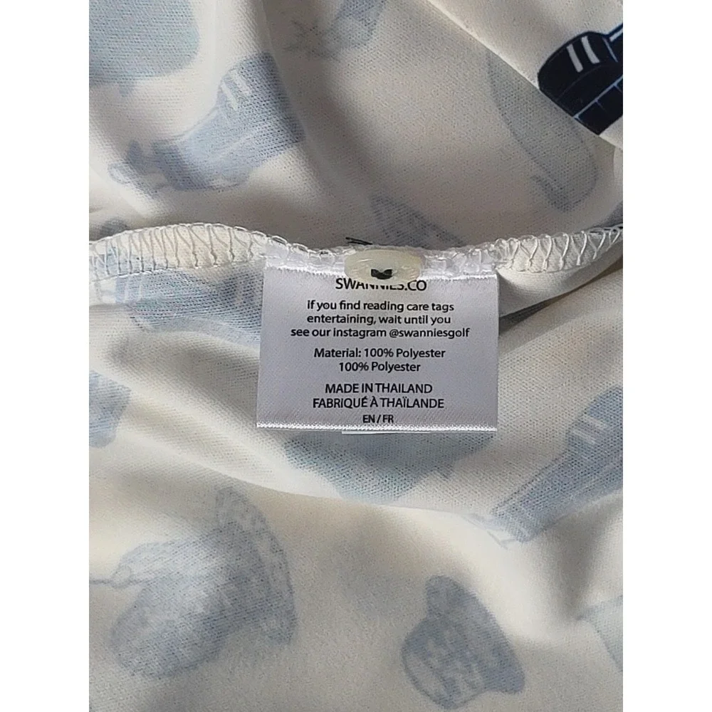 Caddy Shack Movie White All Over Print Swannies Performance Golf Polo SZ XXL - Picture 7 of 9
